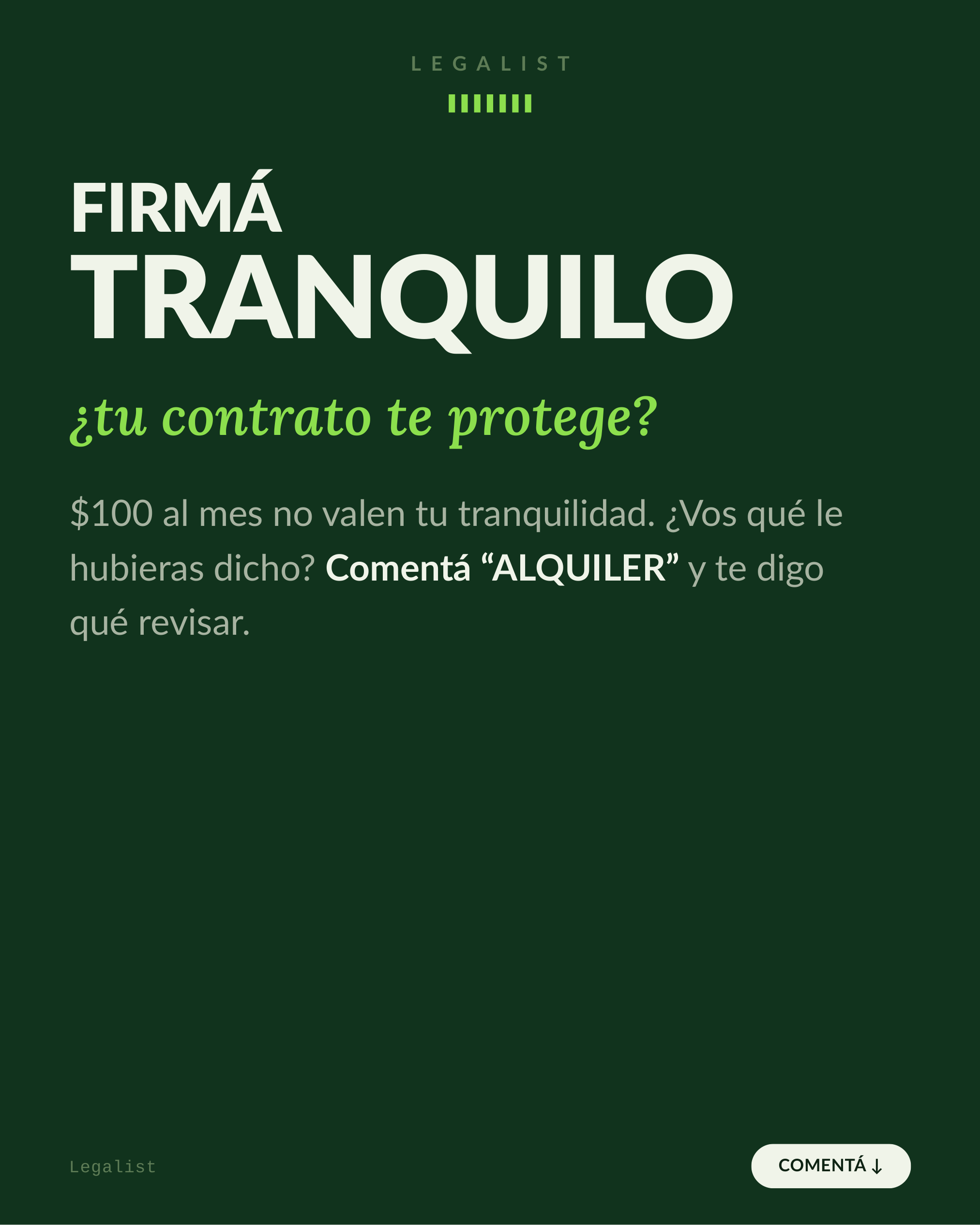 3 cosas que perdés al alquilar sin contrato — slide 7