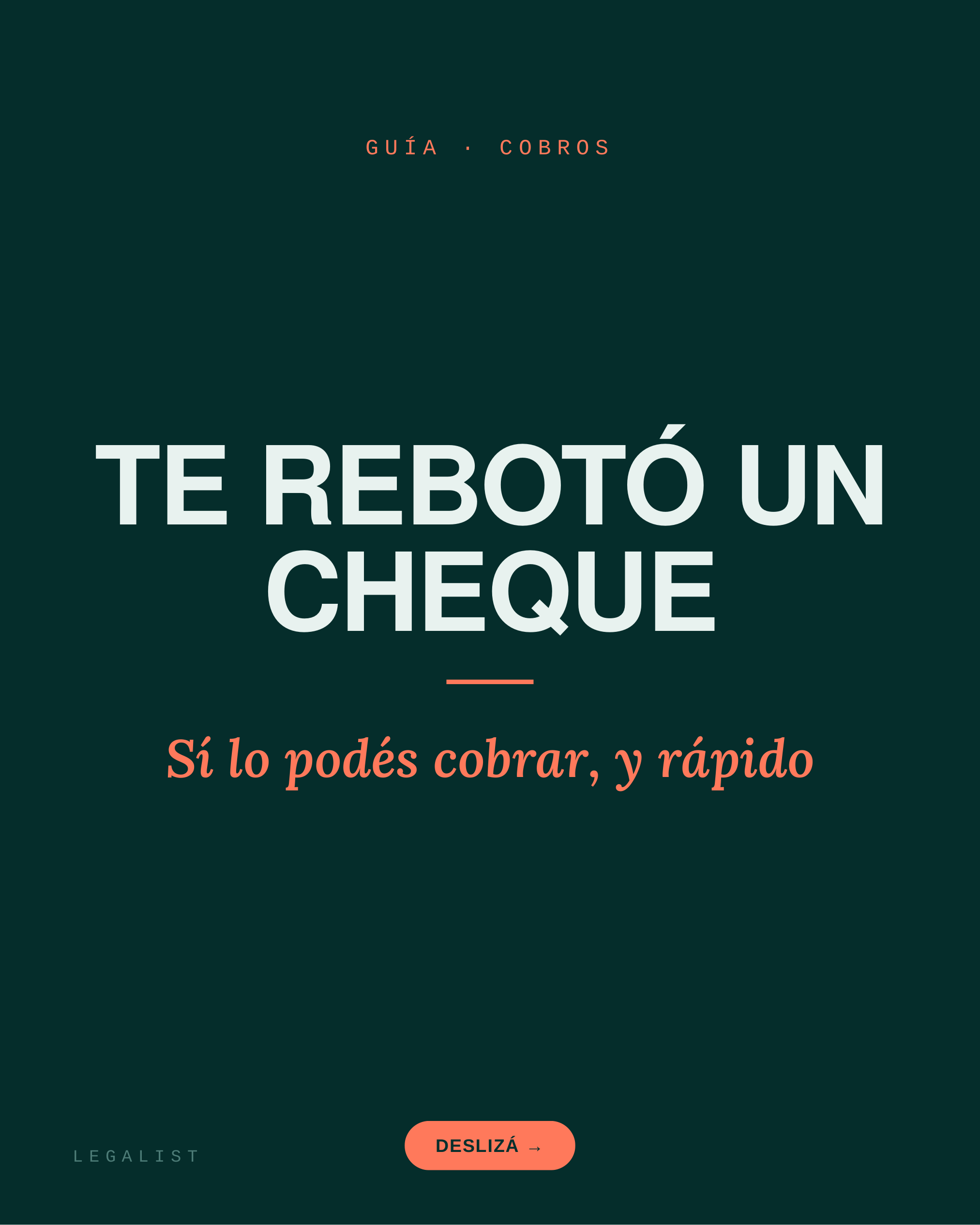 Te rebotó un cheque — slide 1