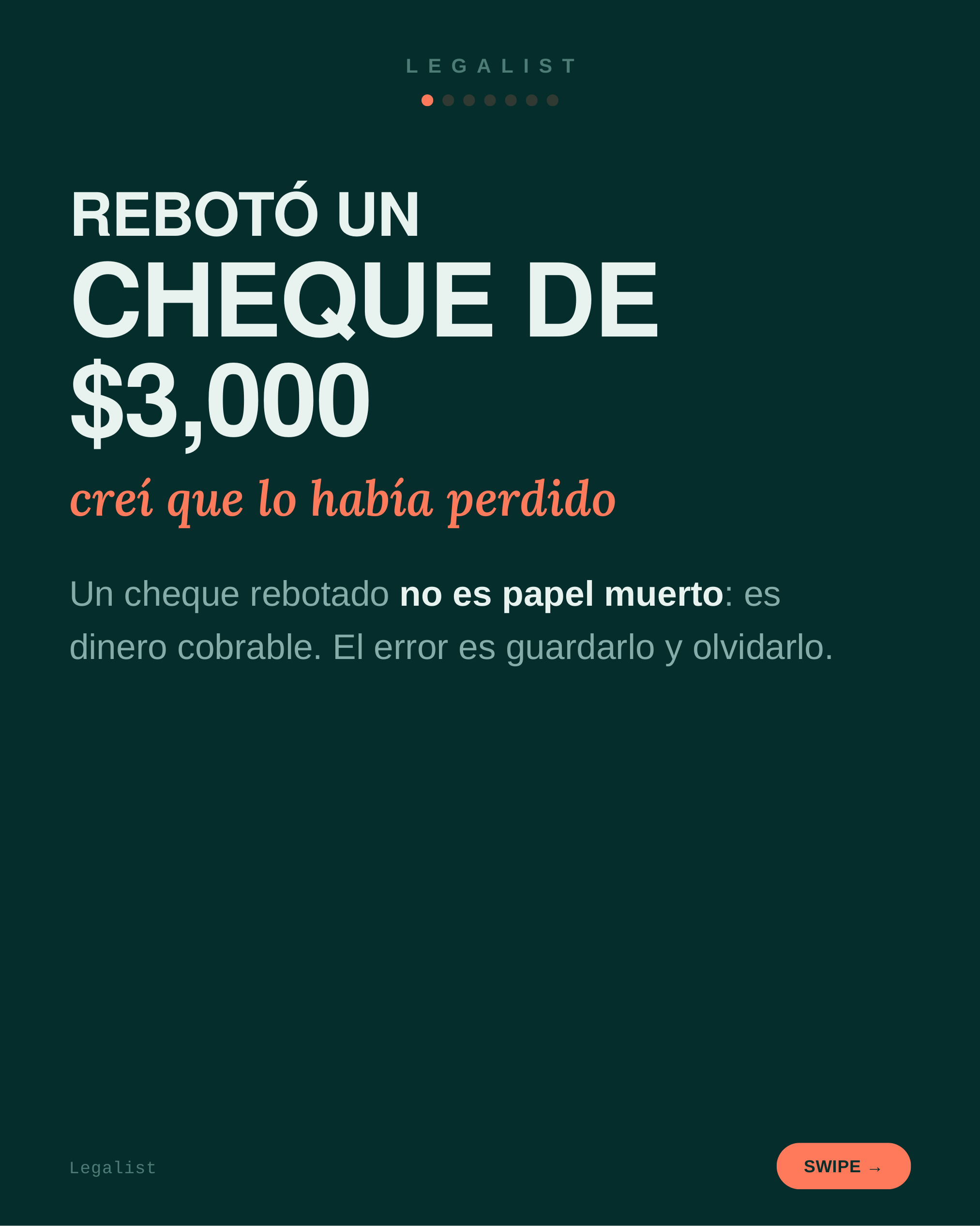 Te rebotó un cheque — slide 2