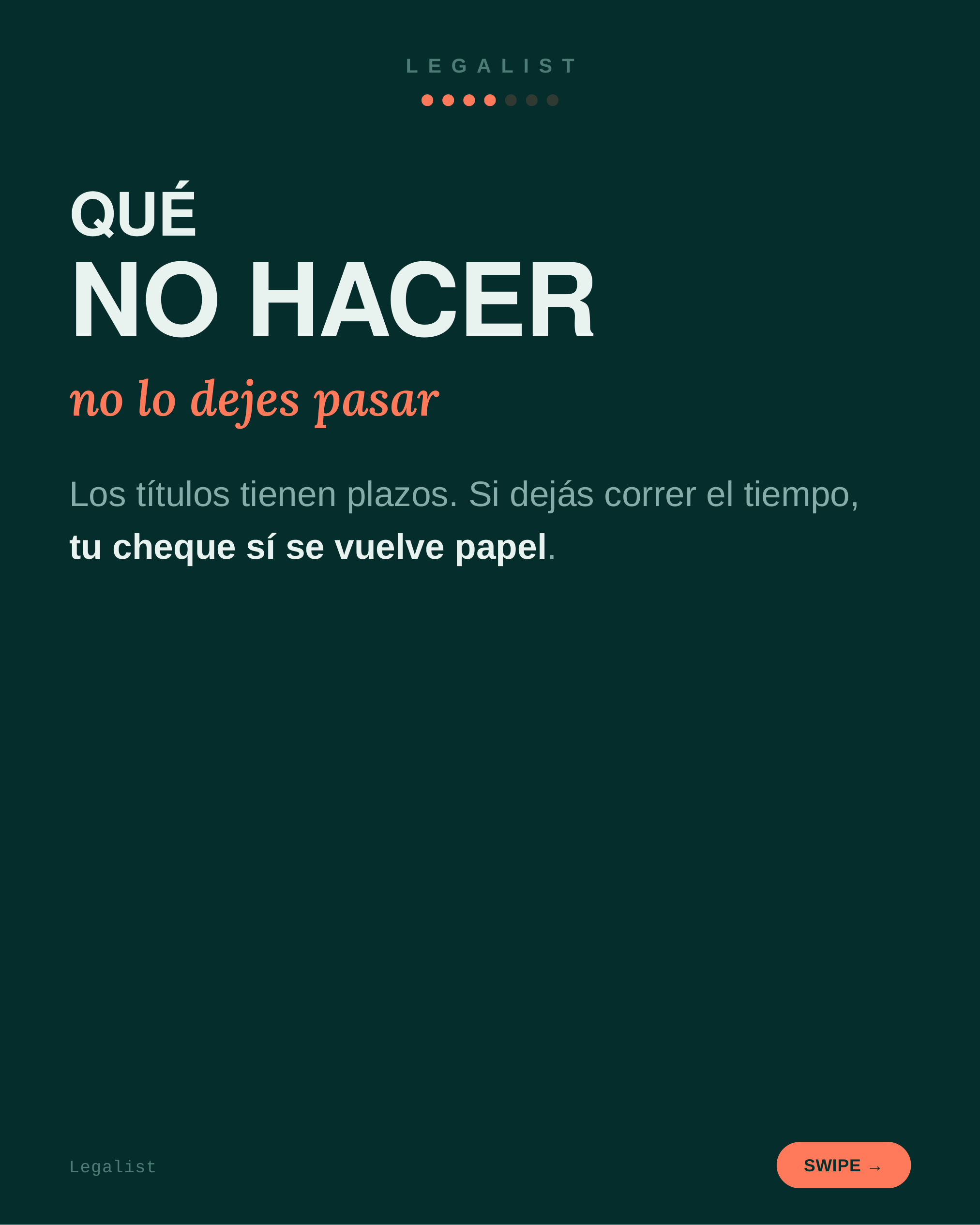 Te rebotó un cheque — slide 5