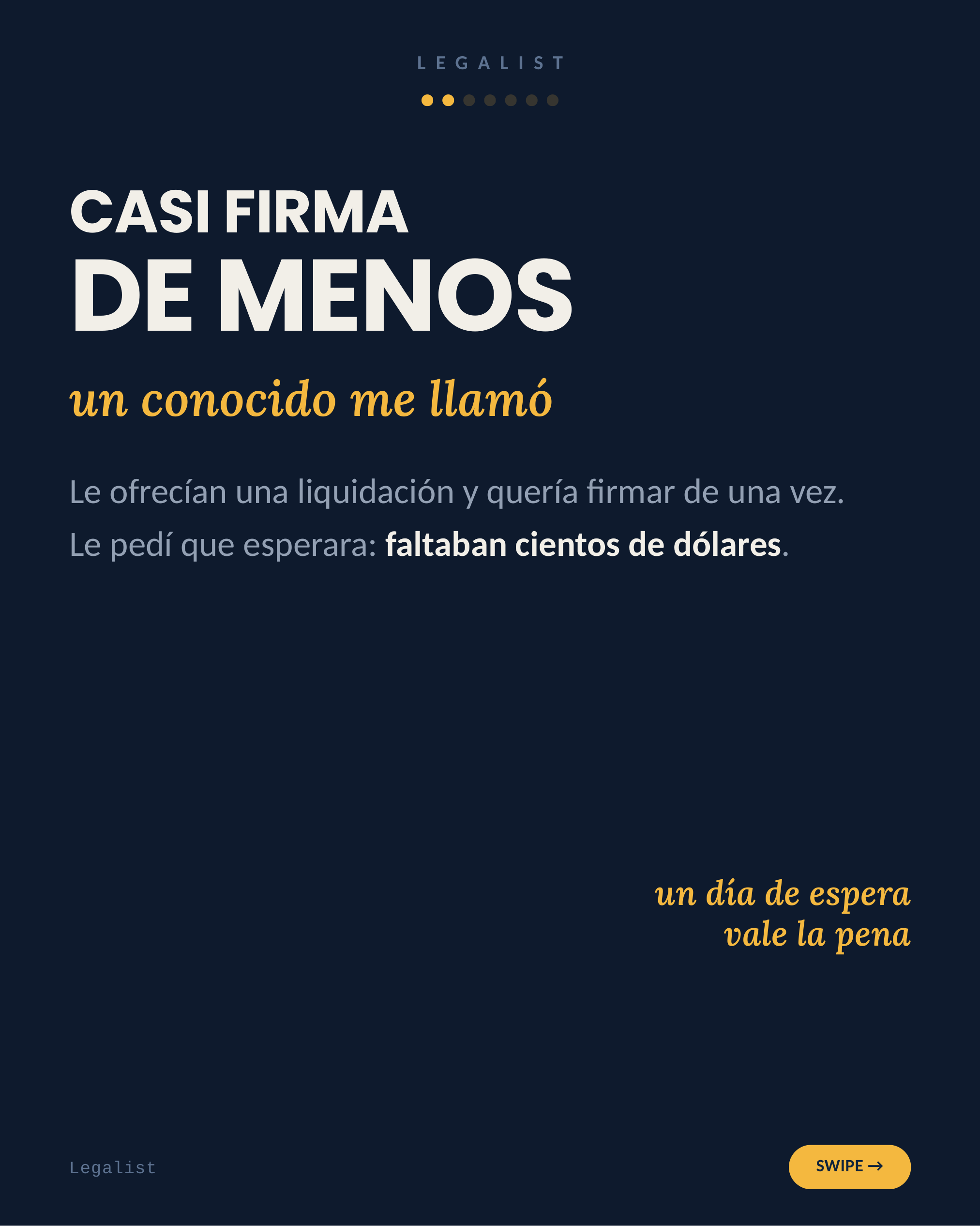 Antes de firmar tu liquidación — slide 3