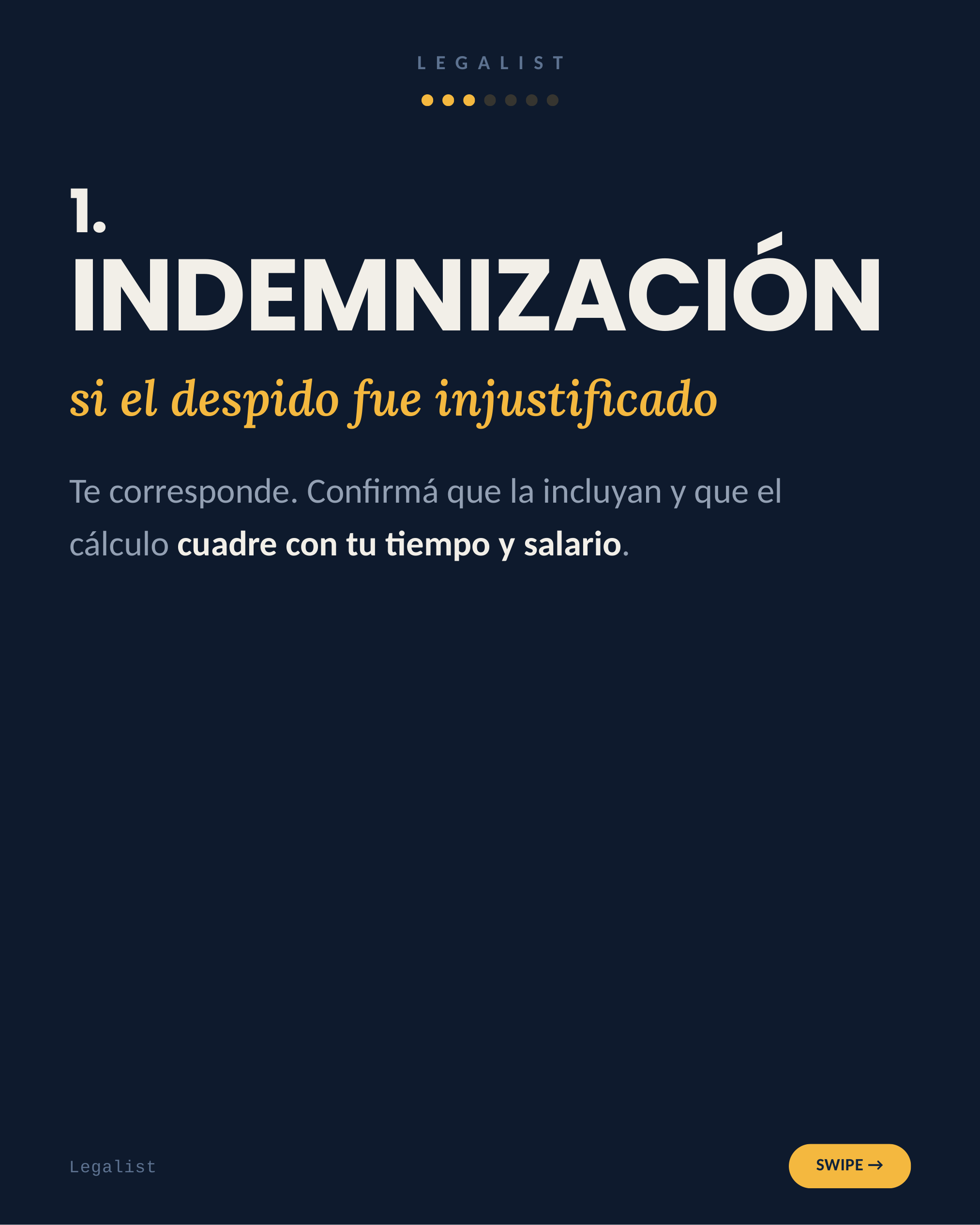 Antes de firmar tu liquidación — slide 4