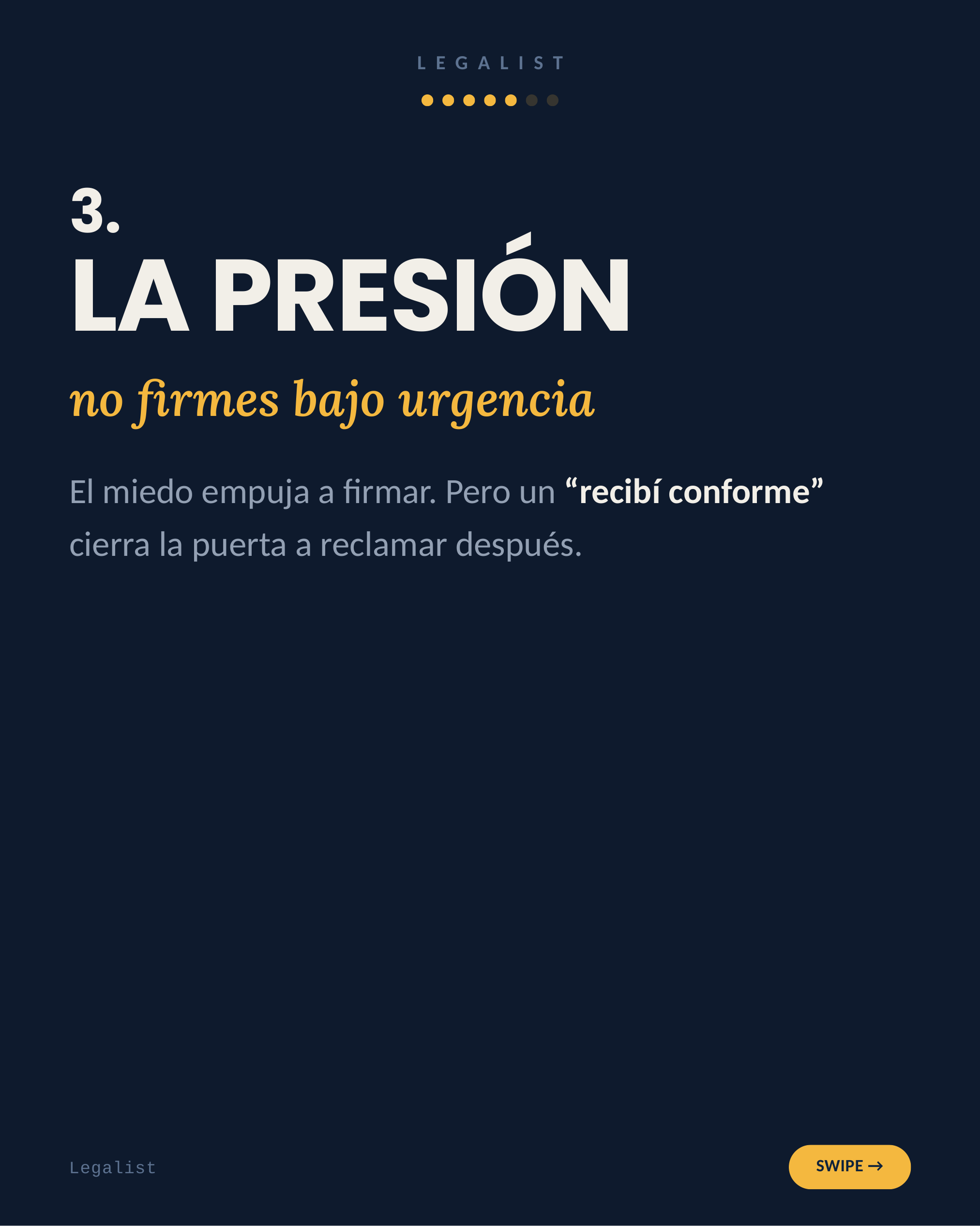 Antes de firmar tu liquidación — slide 6