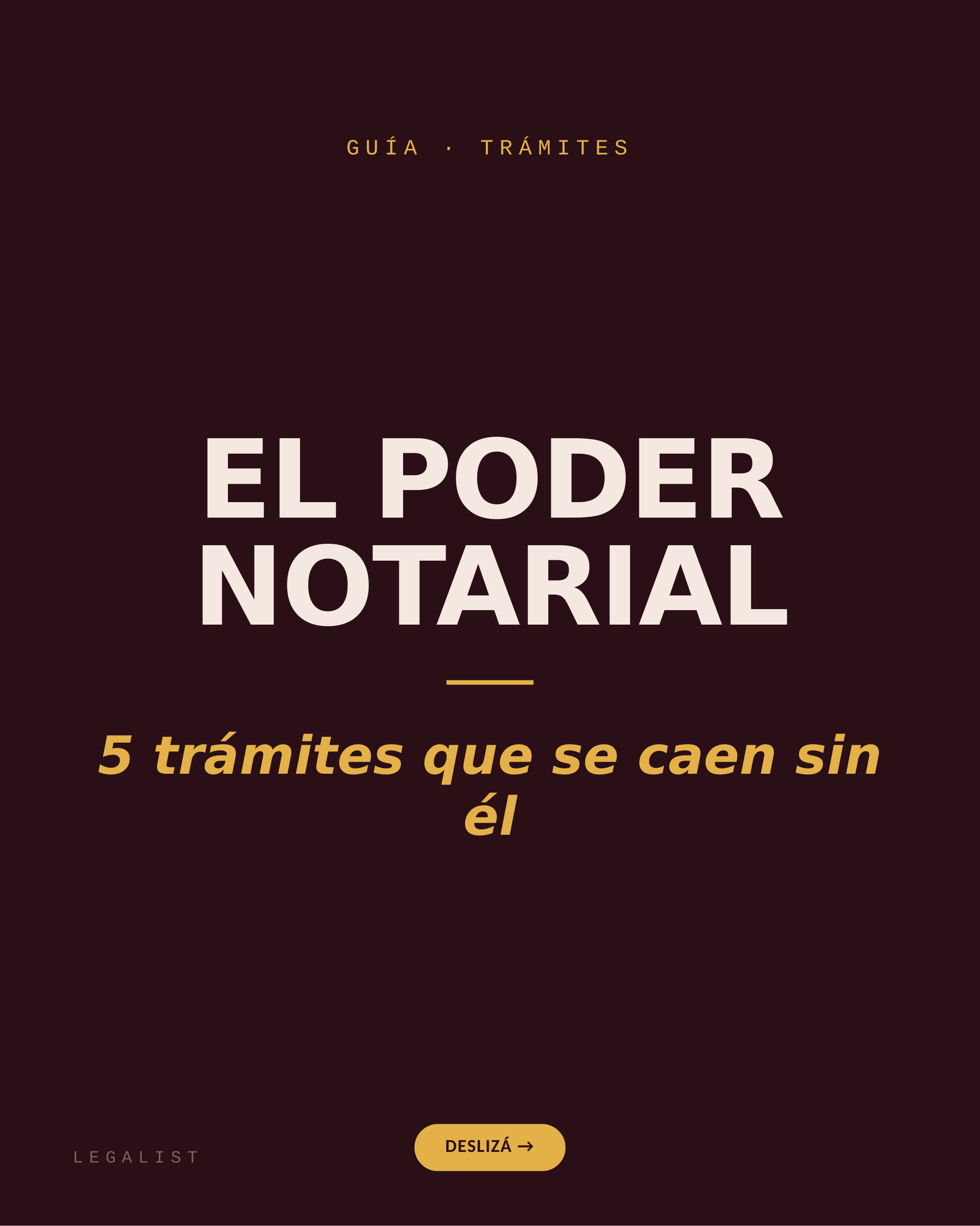 El poder notarial — slide 1