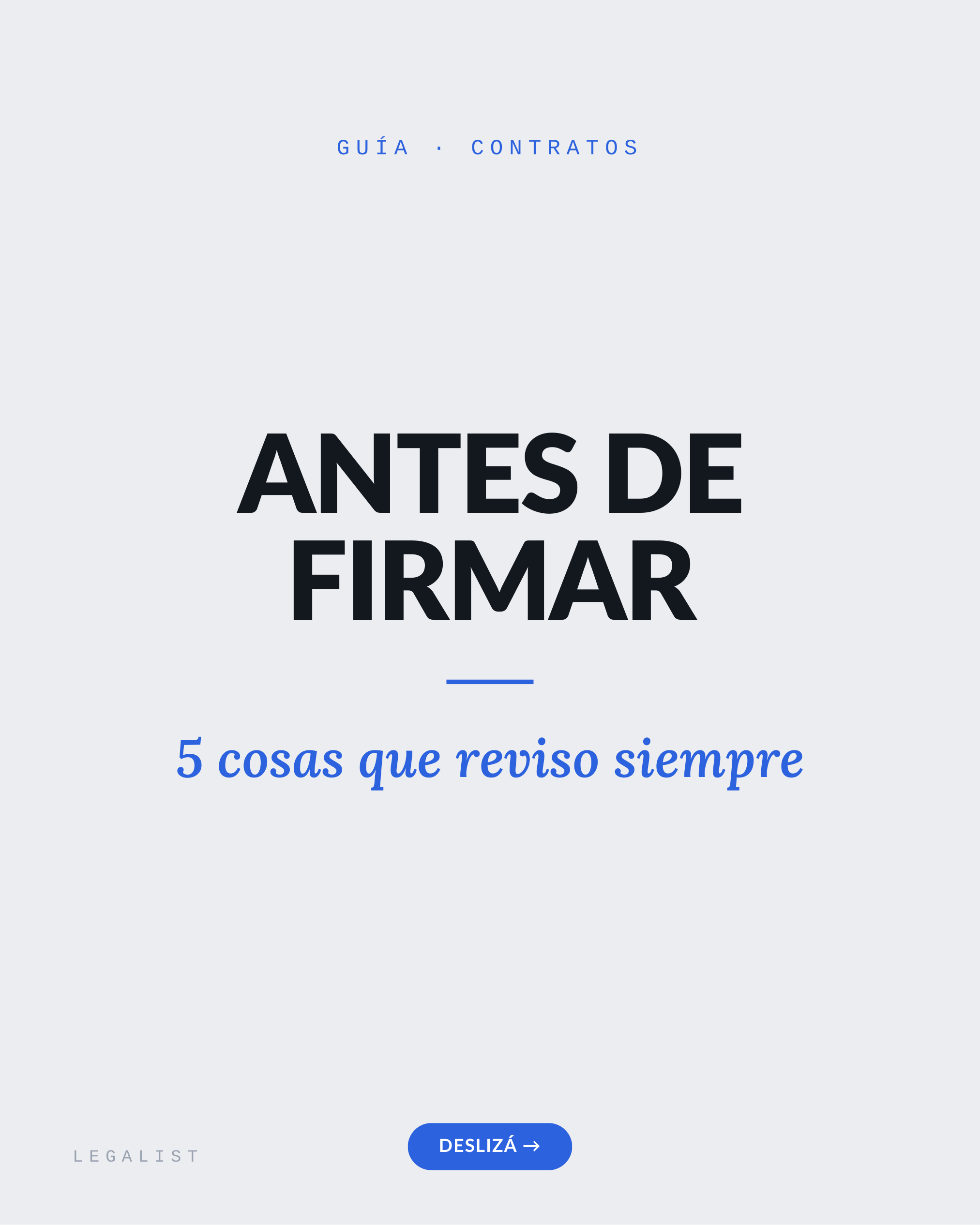 Antes de firmar — slide 1