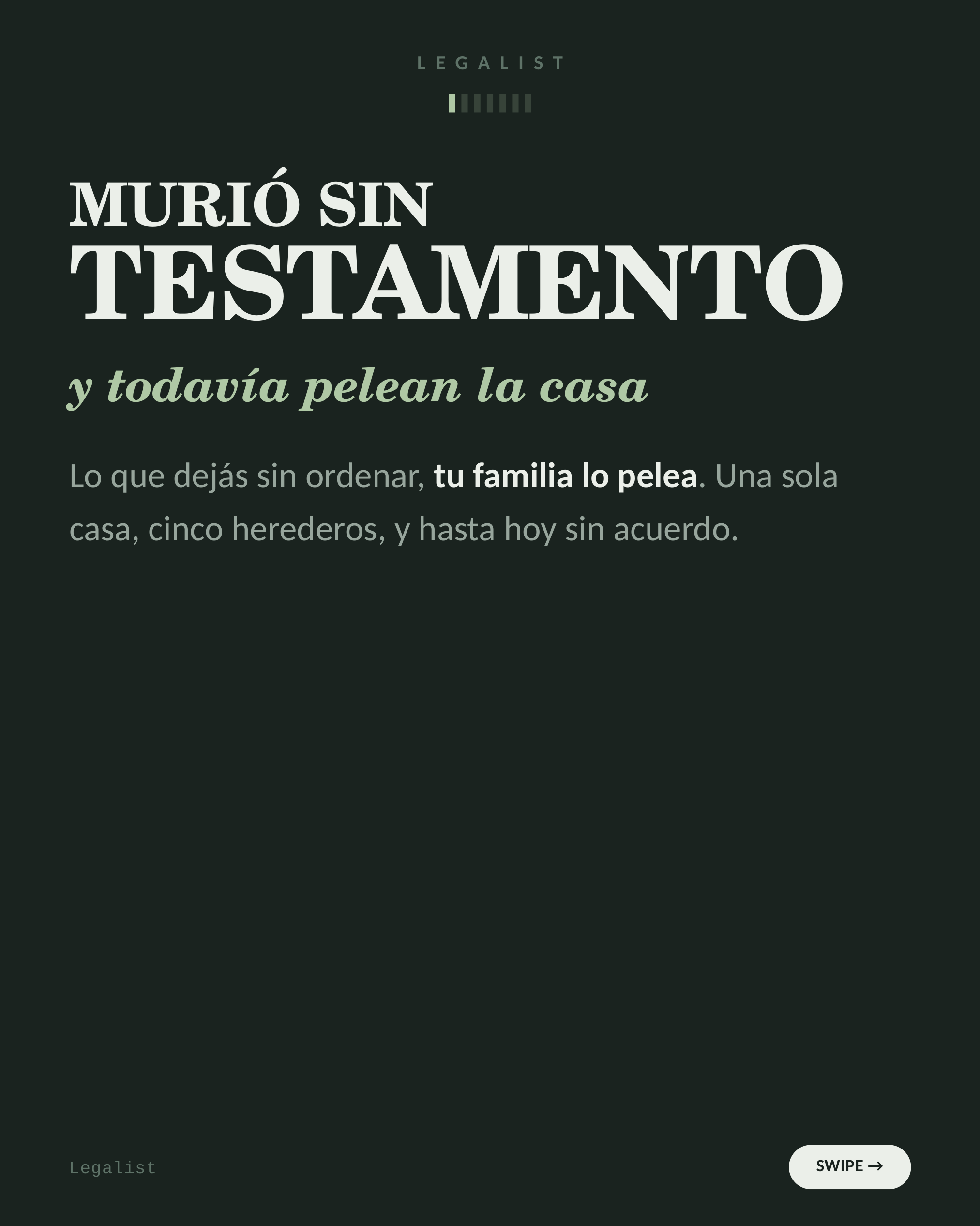 Morir sin testamento — slide 2