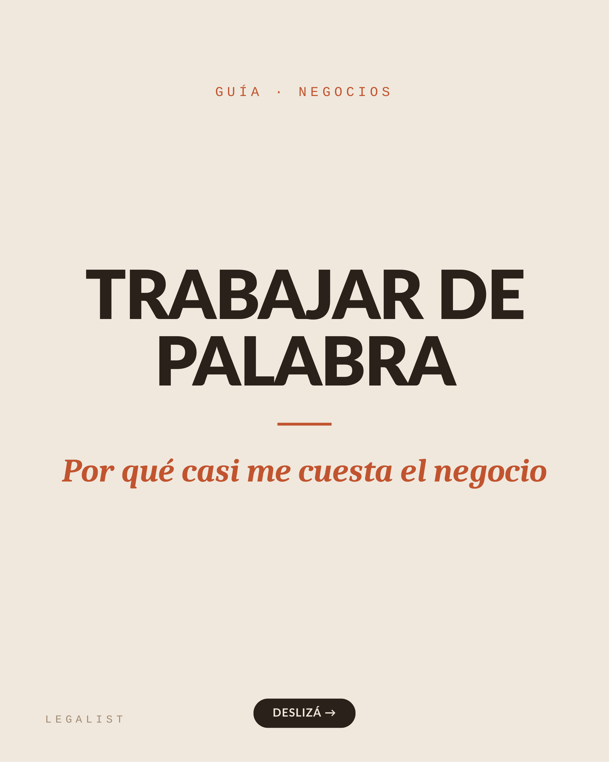 Trabajar de palabra — slide 1