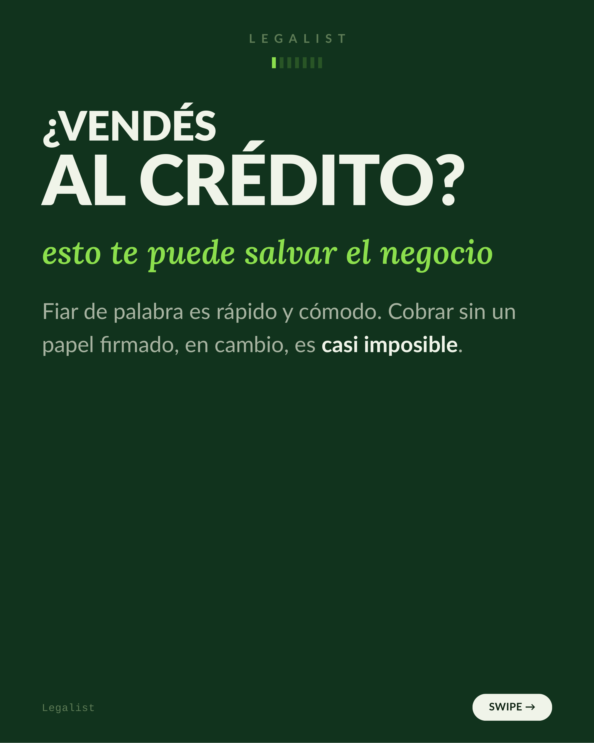 ¿Vendés al crédito? Esto te puede salvar el negocio — slide 1